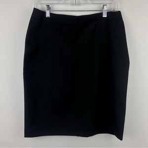 Brooks Brothers Black Pencil Skirt Womens Size 6 Petite Wool Business Work